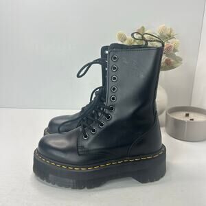 Dr Martens Jadon Hi Smooth Leather Platform Boots Black Men 4/Women 5 Tried On